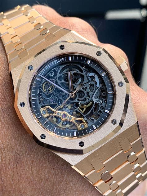 audemars piguet rose gold skeleton.